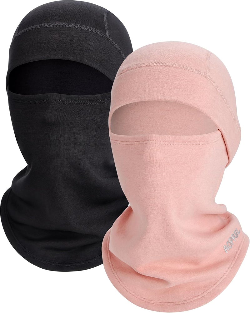 AOPREL Kids Balaclava Ski Mask, Modal Wool Blend Soft Face Mask for Boys & Girls, Windproof Full Face Cover for Cold Weather - Image 1